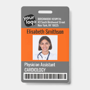    Modern Personalised Physician Assistant ID Card Badge