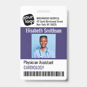    Modern Personalised Physician Assistant ID Card Badge