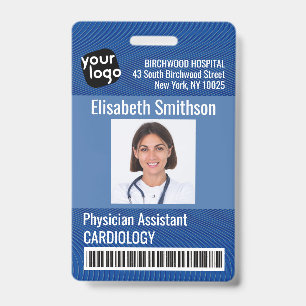 Modern Personalised Physician Assistant ID Card Badge
