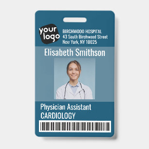    Modern Personalised Physician Assistant ID Card Badge