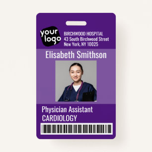 Modern Personalised Physician Assistant ID Card ID Badge