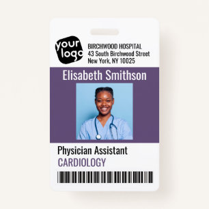 Modern Personalised Physician Assistant ID Card ID Badge