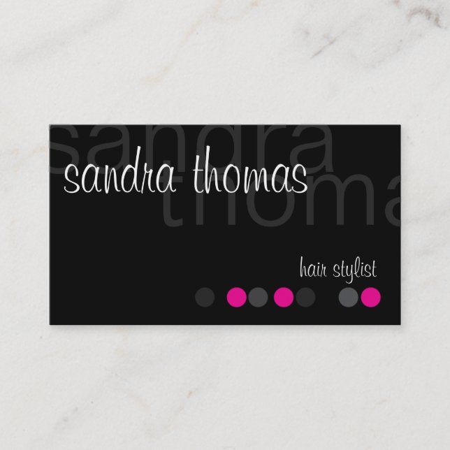 Modern Personalised - Pink Business Card (Front)
