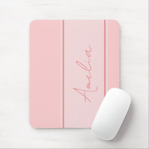 Modern Personalised Pink Mouse Pad