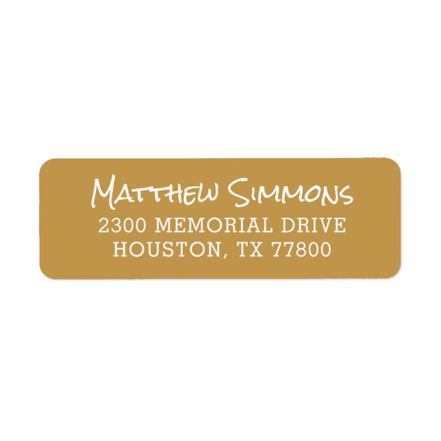 Modern Personalised Return Address (Front)