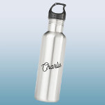 Modern Personalised Script Name 710 Ml Water Bottle<br><div class="desc">Personalised custom name design in a modern trendy script font.</div>