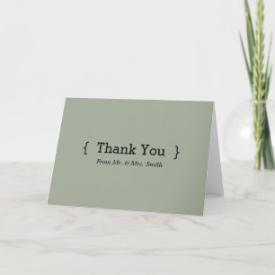 Modern Personalised simple Elegant Thank You Card