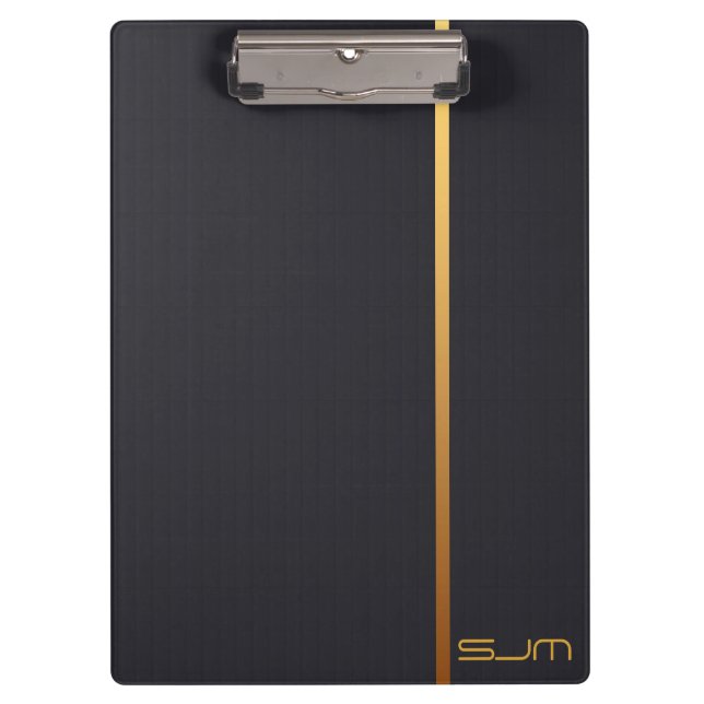 Modern Personalised Small Monogram Clipboard (Front)