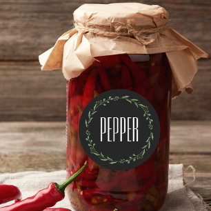 Modern Personalised Spice Jars Labels Name White