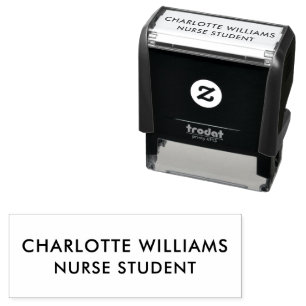 Modern Personalised Student Name Self-inking Stamp
