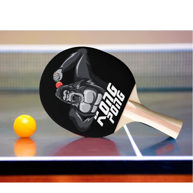 Modern Personalised Table Tennis Angry Gorilla Ping Pong Paddle (personalized funny ping pong paddle)