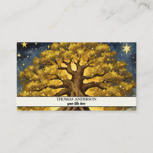Modern Personalised Tree of Life - Colourful Leave Business Card