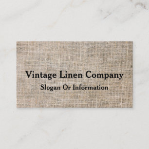 Modern Personalised Vintage Linen Business Card