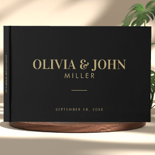 Modern Personalised With Name Wedding Reception Guest Book