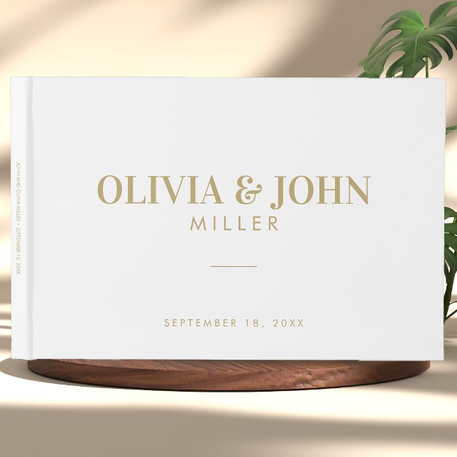Modern Personalised With Name Wedding Reception Guest Book (Creator Uploaded)
