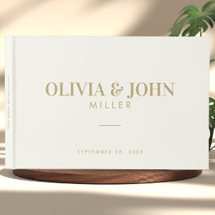 Modern Personalised With Name Wedding Reception Guest Book