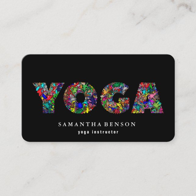 Modern Personalised Yoga Instructor Business Card (Front)