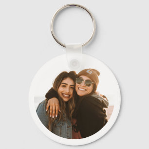 Modern Personalized Best Friends Forever Photo Key Ring