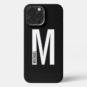 Modern Personalized Bold Monogram and Name iPhone  13 Pro Max Case