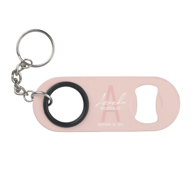 Modern Personalized Bridesmaid's Monogram and Name (Front (Horizontal))