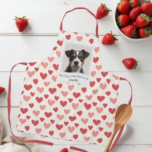 Modern Personalized Dog Valentine  Apron