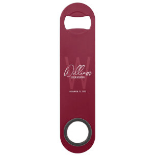 Modern Personalized Groomsman's Monogram and Name