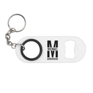 Modern Personalized Groomsmen Monogram and Name