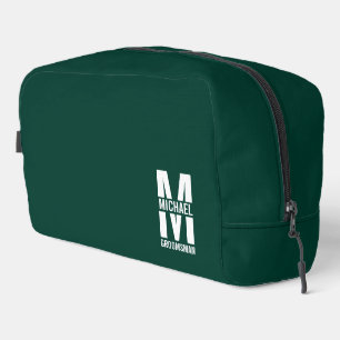 Modern Personalized Groomsmen Monogram and Name Dopp Kit