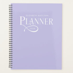 Modern Personalized Lavender Purple Planner