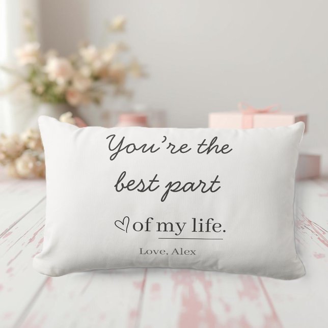 Modern Personalized Love Quote  Lumbar Cushion (Creator Uploaded)