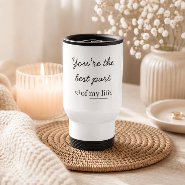 Modern Personalized Love Quote Travel Mug (Creator Uploaded)