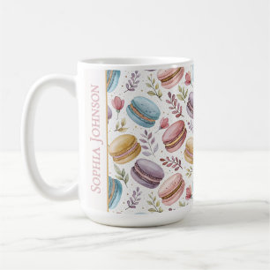 Modern Personalized Macaron Desserts Coffee Mug