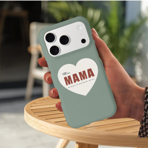 Modern Personalized Mama Heart Phone Case