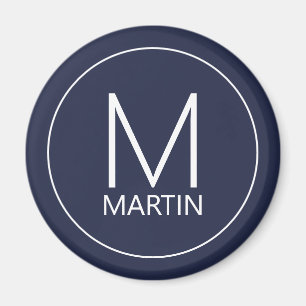 Modern Personalized Monogram and Name Magnet