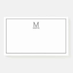 Modern Personalized Monogram and Name Notepad