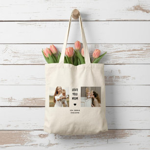 Modern Personalized Photo Gift for Mom Tote Bag