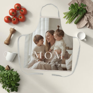 Modern Personalized Photo MOM Apron
