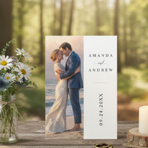 Modern Personalized Photo Wedding Invitation
