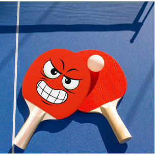 Modern Personalized Table Tennis Angry Face Ping Pong Paddle