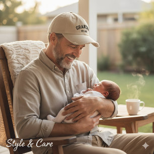 Modern Personalized Text Embroidered Baseball Cap
