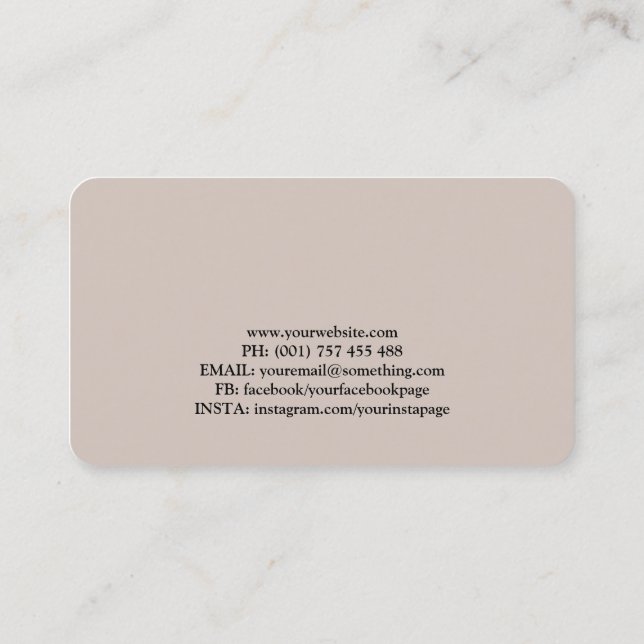 Modern Personalized Tree of Life - Colorful Leaves Business Card (Back)