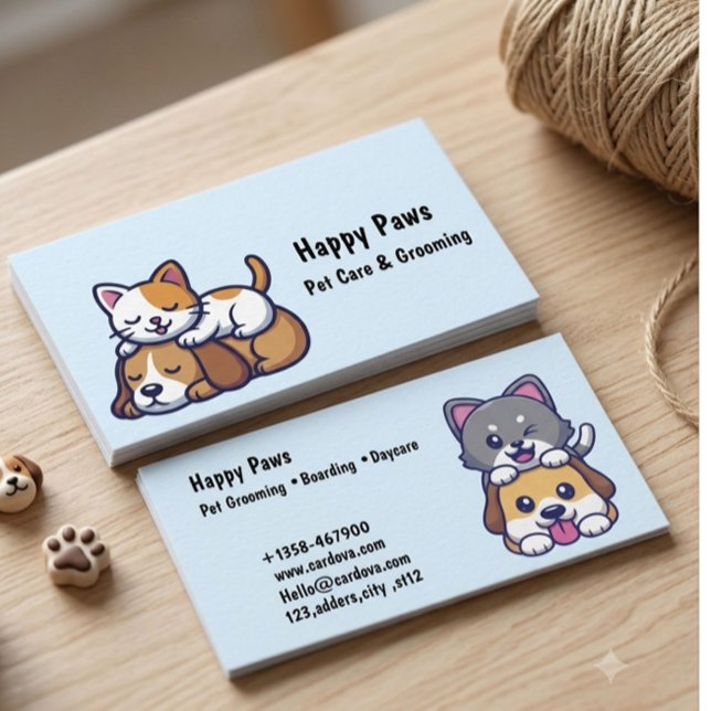 Modern Pet Care Business Card (Creator Uploaded)