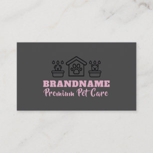 Modern Pet Care, grooming service Business Card