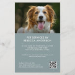 Modern Pet Care Sitting Service Photo Business Flyer<br><div class="desc">Modern Pet Care Service Business Flyer for pet sitter,  dog walker,  dog groomer,  pet care and more. Fully customisable - change photos,  text and URL for the QR code to fit your pet care business!</div>