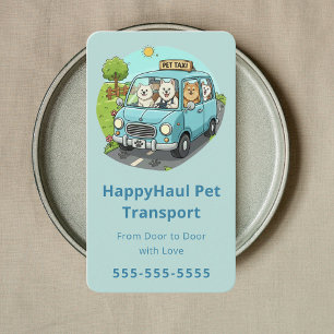 Modern Pet Chauffeur Veterinary Pet Transport Business Card