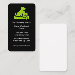 Modern Pet Groomer Business Card Template