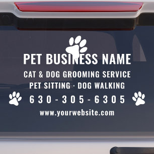 Modern Pet Grooming Car Window cling