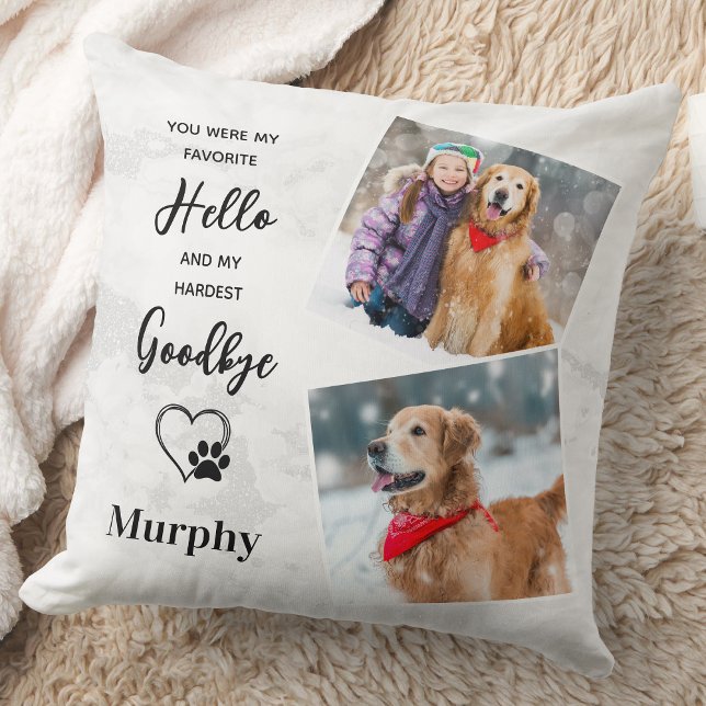 Modern Pet Loss Gift - Personalised Dog Memorial Cushion (Creator Uploaded)