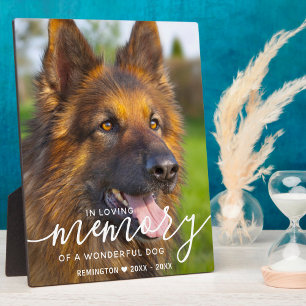 Modern Pet Memorial Personalised In Loving Memory Plaque