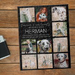 Modern Pet Memorial Photo Collage Jigsaw Puzzle<br><div class="desc">Unique pet 10 photo collage puzzle makes the perfect gift for any dog lover,  featuring text that reads 'FOREVER IN OUR HEARTS OUR WONDERFUL DOG' followed by their name and a message.</div>